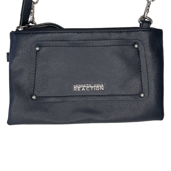 Kenneth Cole Small Purse Handbag Soft Leather Crossbody Bag Flat Tons Pockets - Picture 1 of 7